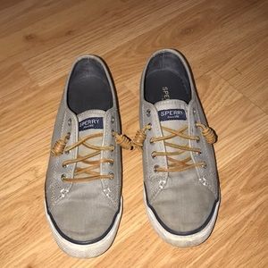 Sperry gray women’s slip on 7.5